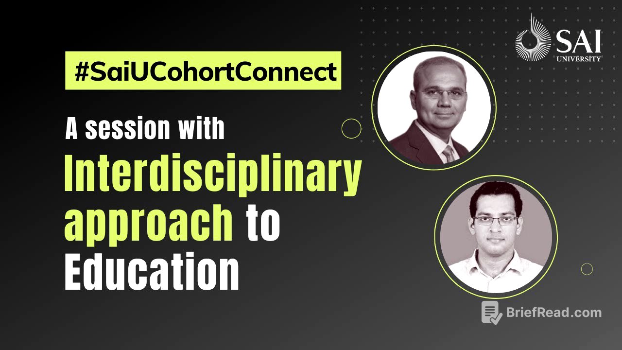 A session on Interdisciplinary approach to Education | #SaiUCohortConnect | Class2021
