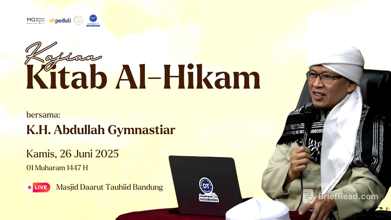 🛑LIVE Kajian Kitab Al Hikam dari Masjid Daarut Tauhiid Bandung | 26/06/2025