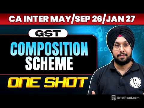 CA Inter GST | Composition Scheme | One Shot Revision | May/Sep 2026 & Jan 2027 | CA Jasmeet Singh
