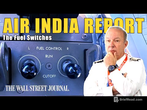 Air India 171 Update: Fuel Cutoff Switches in 'Cutoff' Position according to WSJ