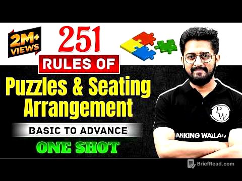 251 Rules | Puzzle Reasoning & Sitting Arrangement Reasoning | One Shot by Sachin Sir