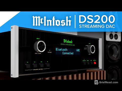 McIntosh DS200 Streaming DAC - Breathtaking Sound & Signature McIntosh Styling