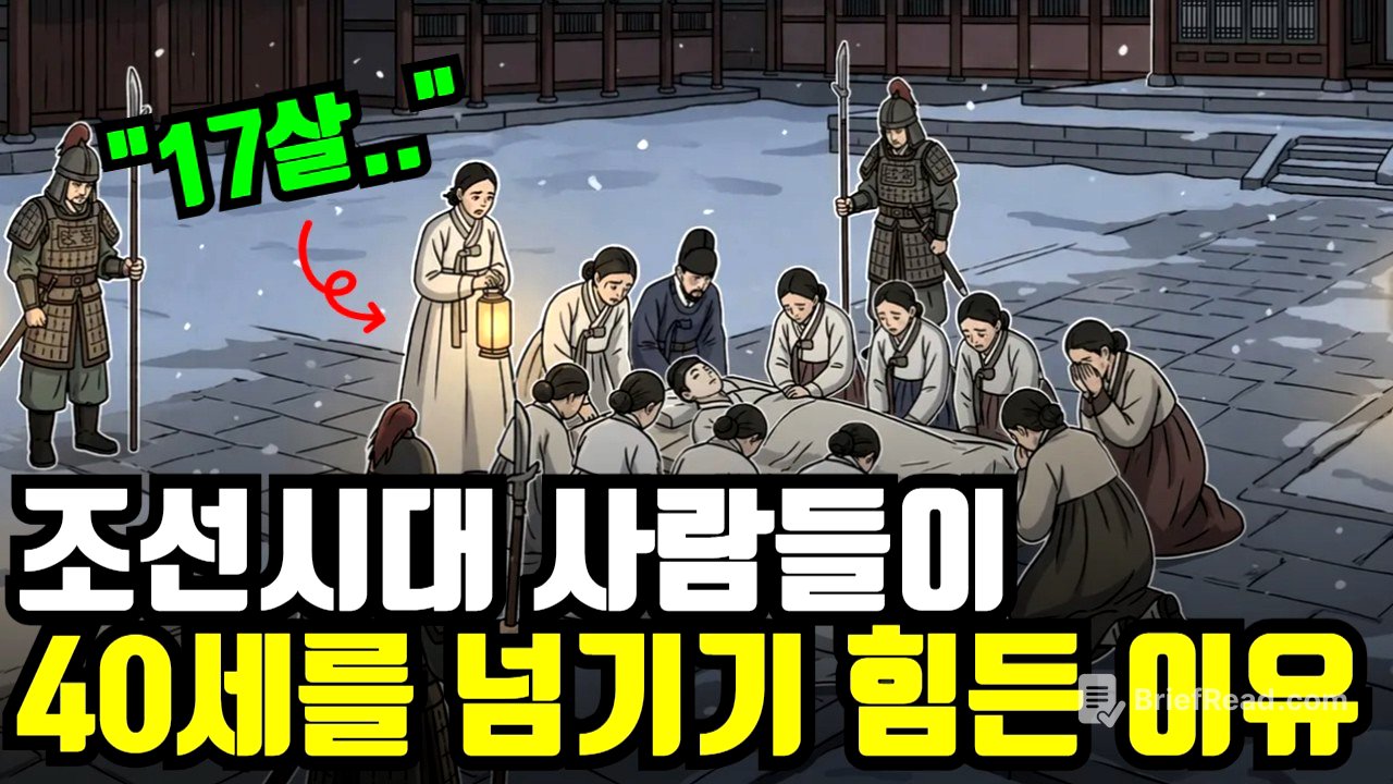조선시대 수명이 짧을 수밖에 없던 진짜 이유 | 조선역사 | 한국사 | 조선왕조실록 | 세계사