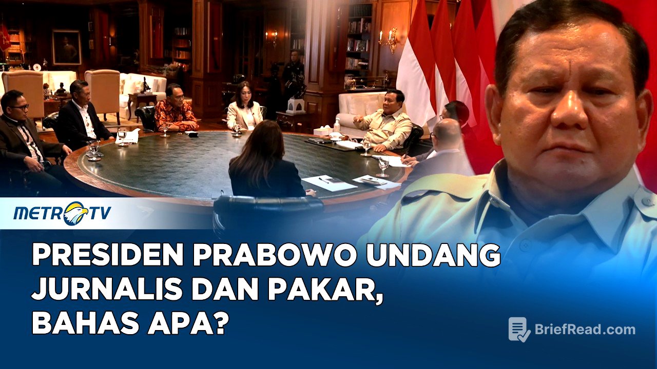 Presiden Prabowo Diskusi Bersama Jurnalis dan Pakar
