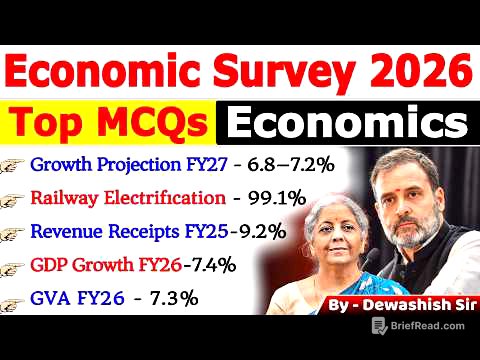Economic Survey 2025–26 🔥 Top MCQs | Most Important for All Exams | Dewashish Sir