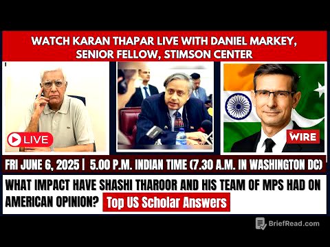 LIVE : What impact have Shashi Tharoor and his team of MPs had on American opinion? | Karan Thapar