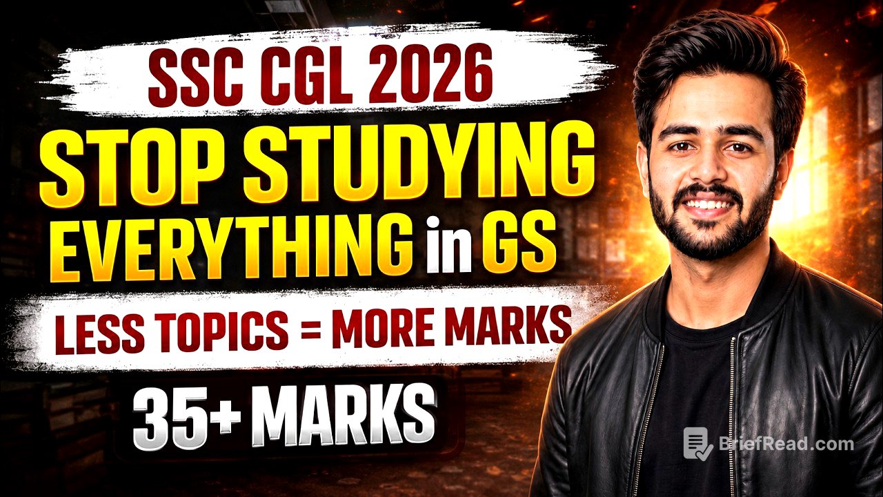 The Only Hack To Score 35+ Marks in GK/GS In SSC CGL 2026 | Most Important Topics