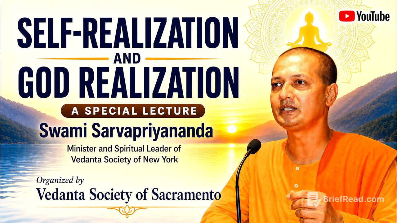 Self-Realization and God Realization || Swami Sarvapriyananda || At Sacramento