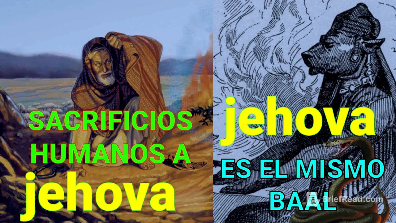 jehova PIDE SACRIFICIOS HUMANOS 👹 👺  jehova ES EL MISMO baal