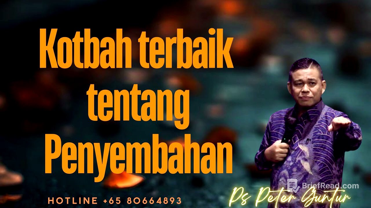 KOTBAH TERBAIK SEJAGAT RAYA  TENTANG PENYEMBAHAN  - PETER GUNTUR