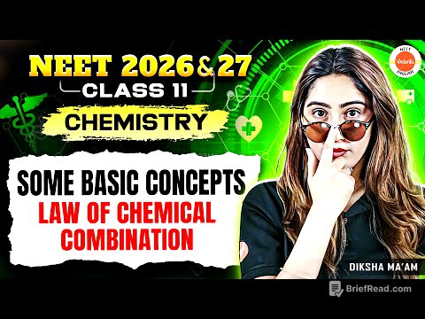 Law of Chemical Combination | Class 11 | Chemistry | NEET 2026 & 2027 | Diksha Ma'am