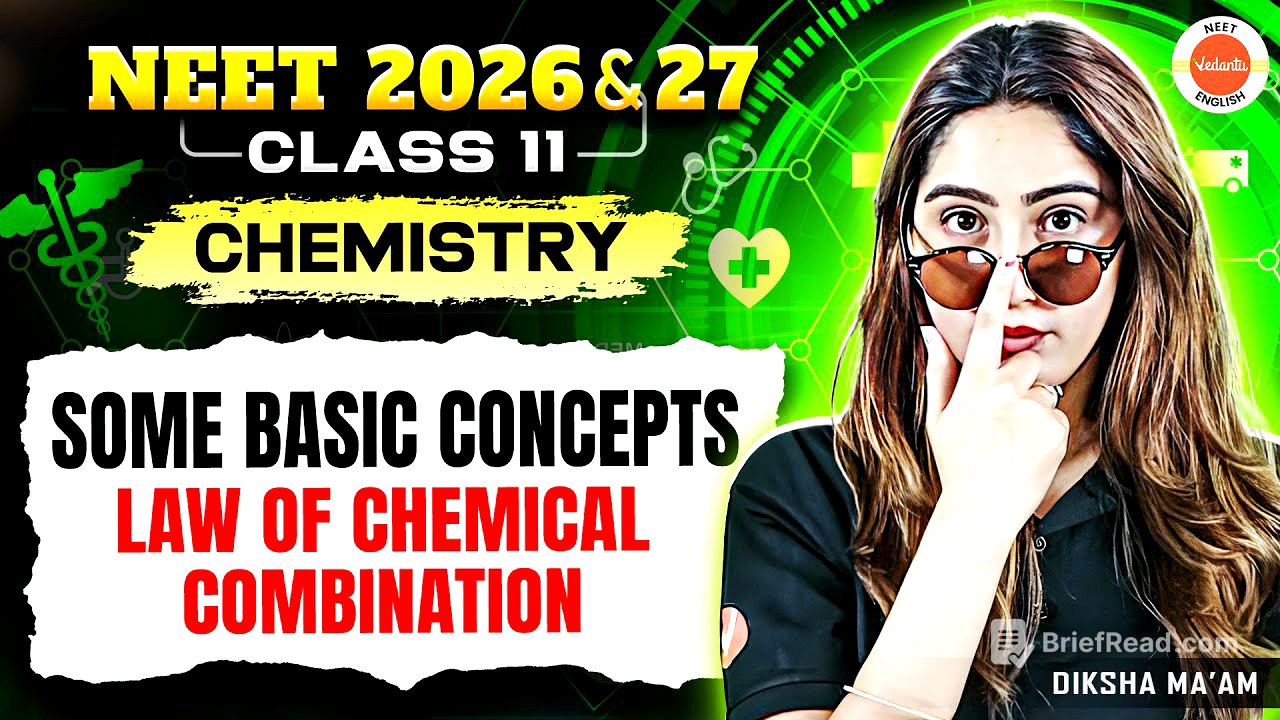 Law of Chemical Combination | Class 11 | Chemistry | NEET 2026 & 2027 | Diksha Ma'am
