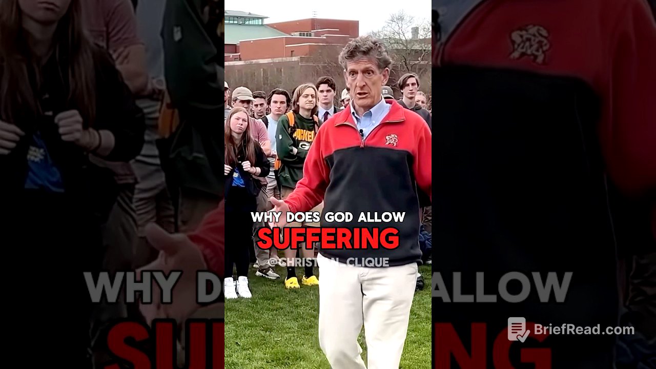 Why Does God Allow Suffering? | Cliffe Knechtle Answers | #cliffeknechtle #christian #shorts