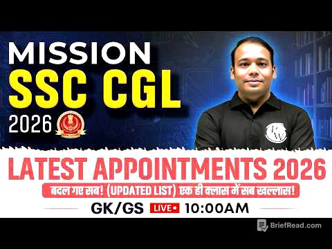 SSC CGL GK GS Classes 2026 | Latest Appointment in India 2026 | GK GS by Aditya Sir