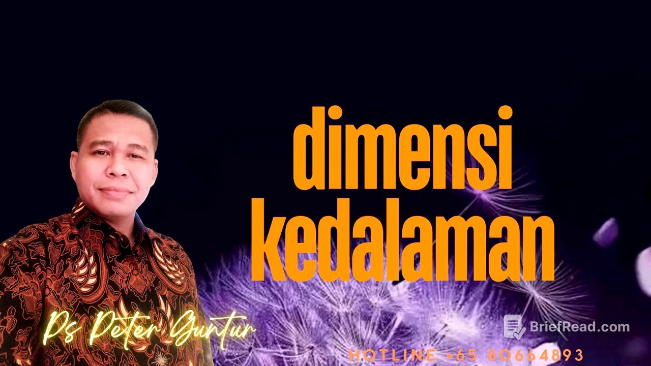 DIMENSI KEDALAMAN DOA  -  PETER GUNTUR