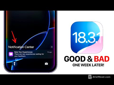 iOS 18.3.1 - Good News and Bad News!