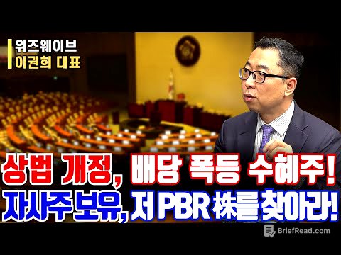 상법 개정, 배당 폭등 수혜주!ㅣ자사주 보유, 저PBR 株를 찾아라!ㅣ이권희 대표ㅣ예민수의 경제TALK