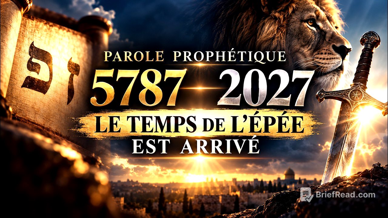⚔️ PAROLE PROPHÉTIQUE 5787 / 2026–2027 : LE TEMPS DE L’ÉPÉE EST ARRIVÉ