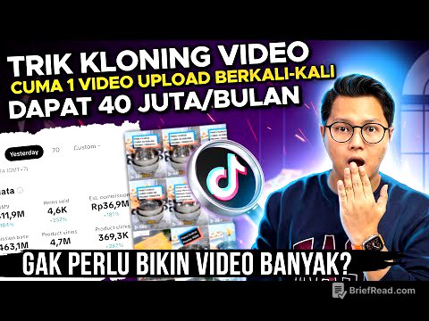 TRIK CLONING VIDEO, MODAL 1 VIDEO TANPA BIKIN VIDEO LAGI HASILKAN 30 JUTA/BULAN, KOK BISA?