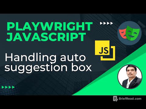 Playwright with Javascript | How to handle Auto Suggest/Auto Complete DropDown | Part 14