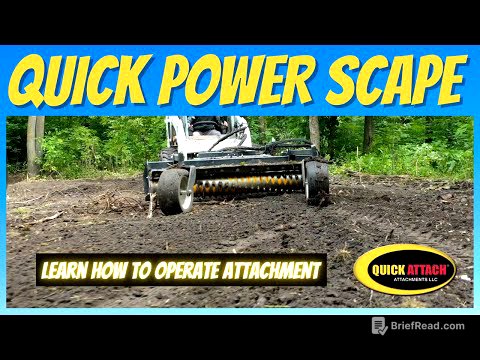 How to use a skid steer soil conditioner to level the ground and prepare for seeding
