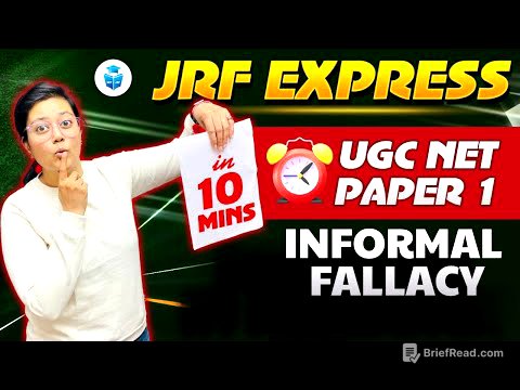 UGC NET Paper 1 Informal Fallacy by Aditi Mam | Paper 1 in 10 Mins