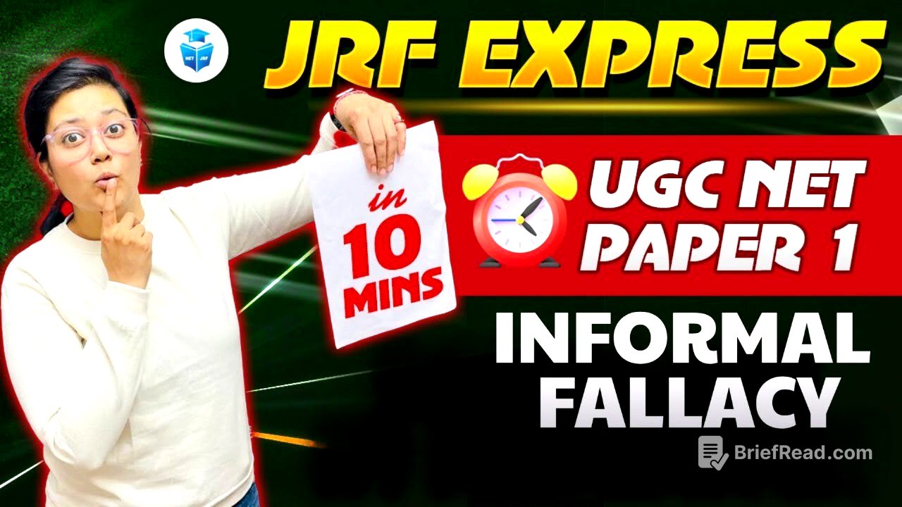 UGC NET Paper 1 Informal Fallacy by Aditi Mam | Paper 1 in 10 Mins