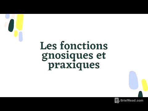 Vidéo 4 ‐ Les fonctions gnosiques et praxiques