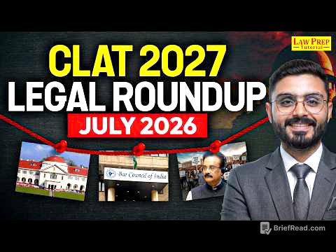 CLAT 2027 Legal Current Affairs | July 2026 One Shot Revision | Supreme Court & Legal Updates