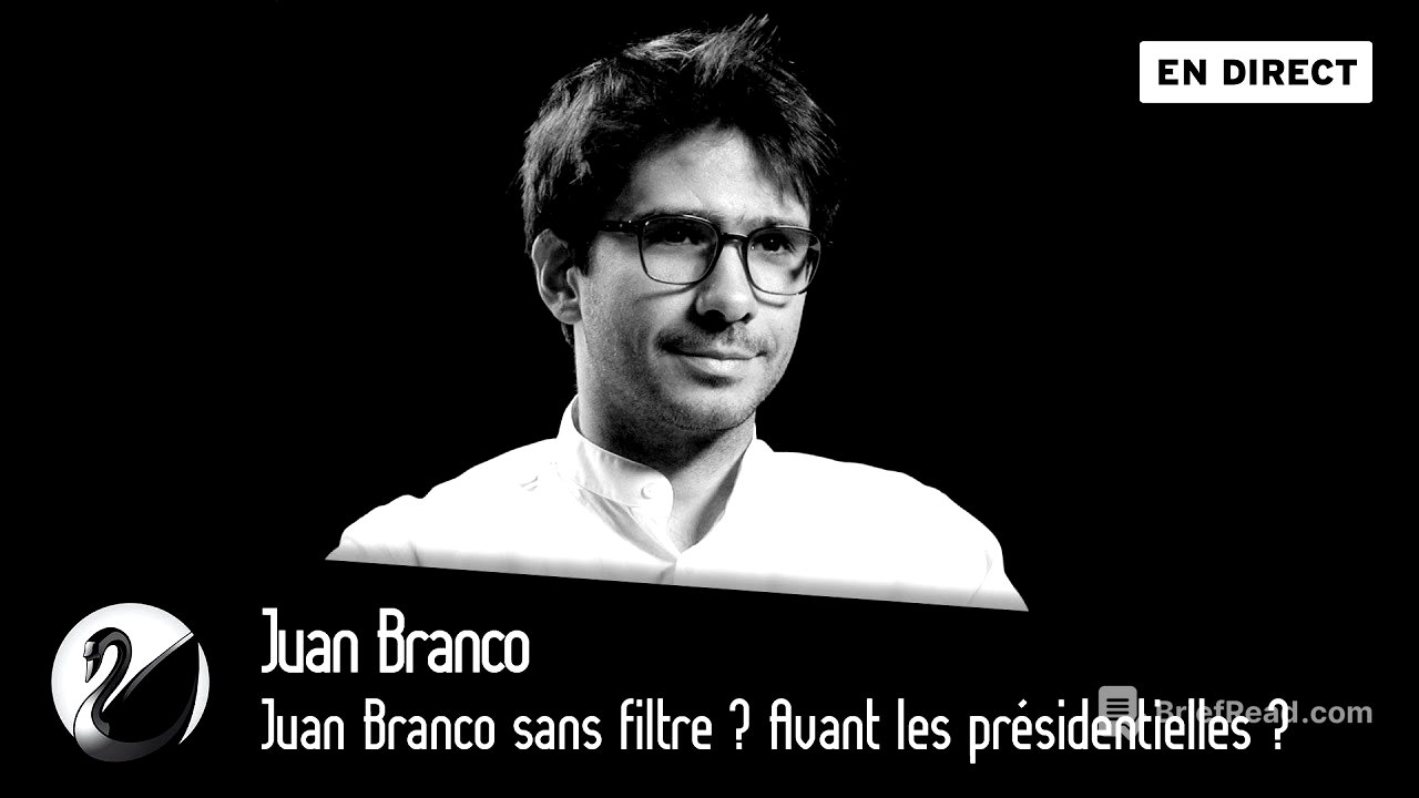 Juan Branco sans filtre ? Avant les présidentielles. [EN DIRECT]