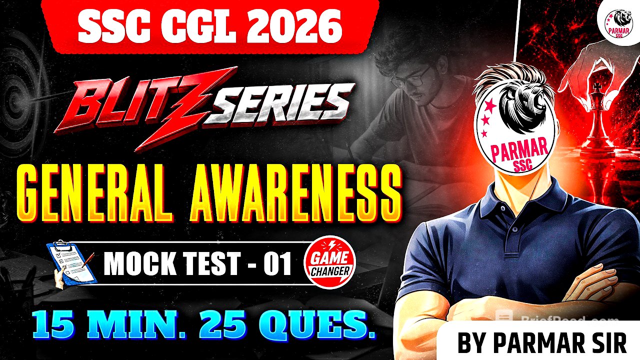 SSC CGL 2026 | BLITZ SERIES | GK MOCK TEST - 1 | GENERAL AWARENESS | BY PARMAR SIR