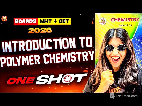 Introduction to Polymer Chemistry Class 12 Chemistry One Shot | Board + MHT-CET 2026 | By Siona Mam