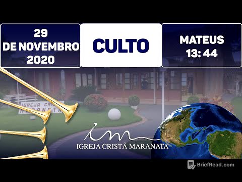 Igreja Cristã Maranata - "Um tesouro escondido num campo" - Mateus 13: 44