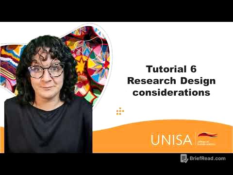 Tutorial 6   Research Design