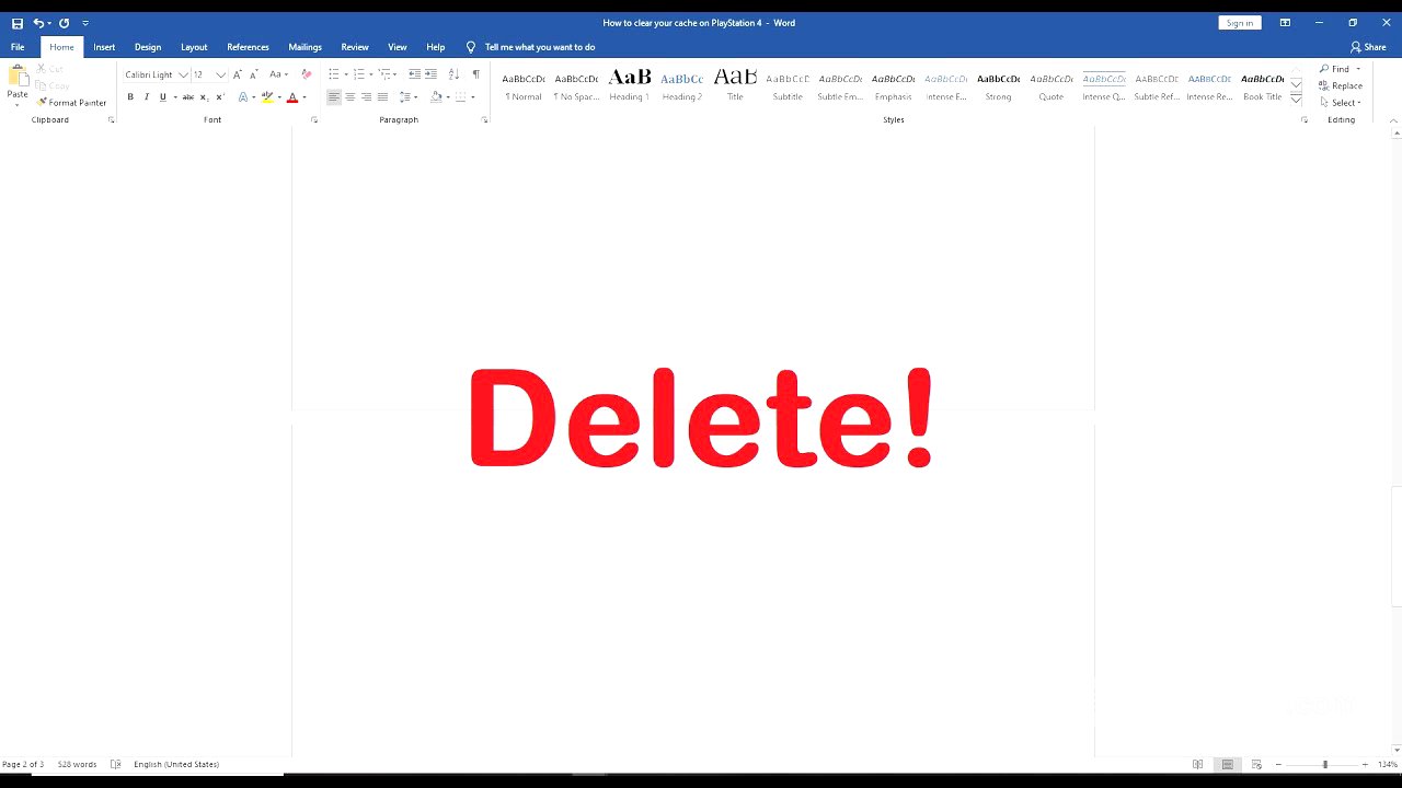 How To Delete a Page In Word