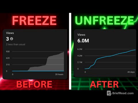 How To UNFREEZE Your Shorts Channel FAST !
