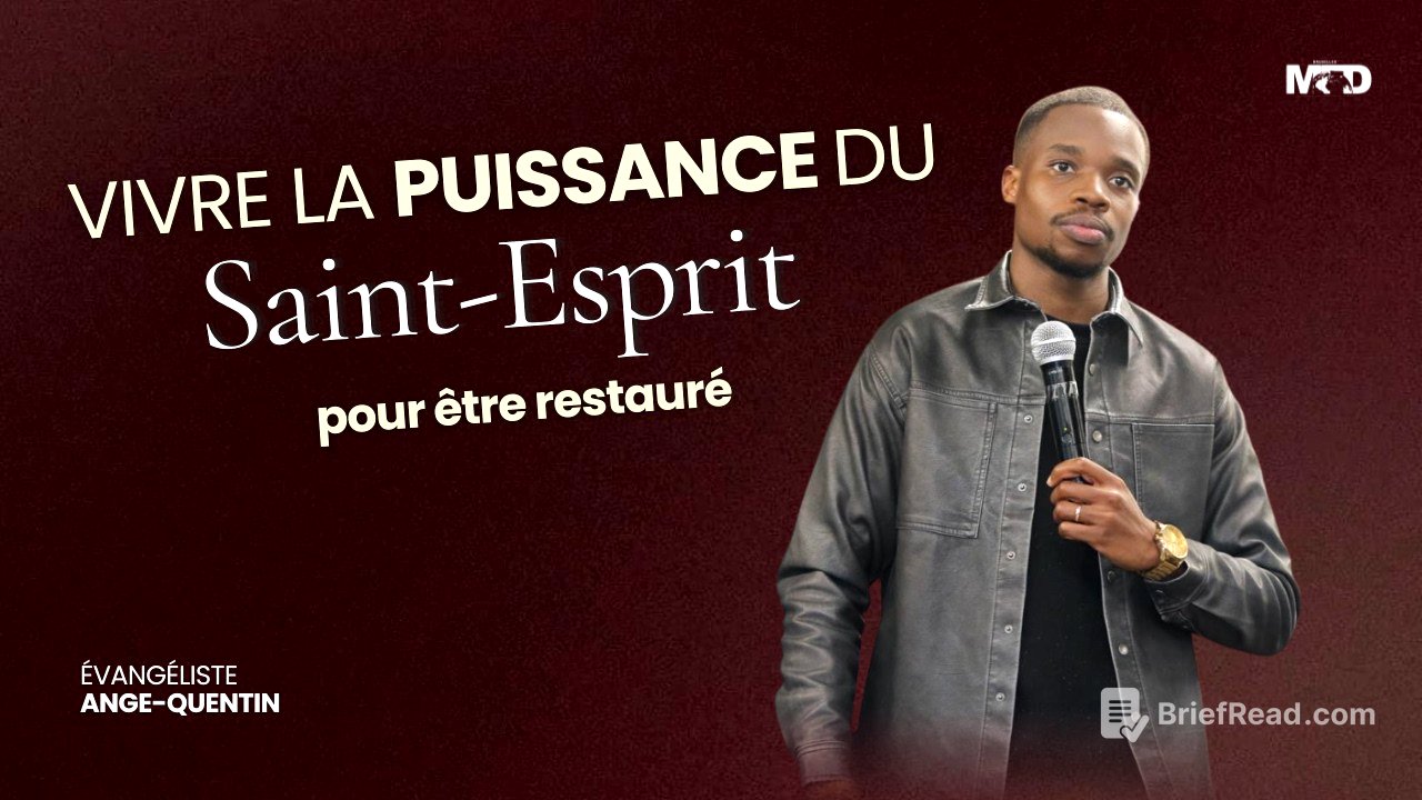 ÉVANGÉLISTE ANGE-QUENTIN | VIVRE LA PUISSANCE DU SAINT-ESPRIT POUR ÊTRE RESTAURÉ