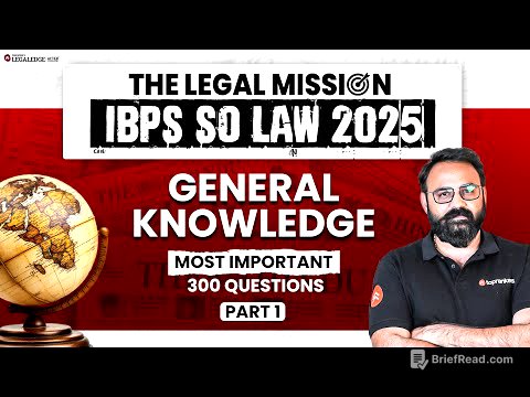 IBPS SO Law 2025: General Knowledge Most Important 300 MCQs for IBPS SO Law Officer Exam