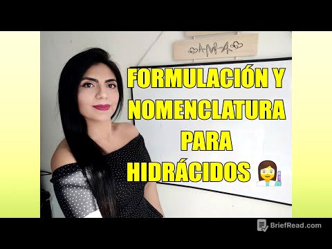 FORMULACIÓN Y NOMENCLATURA DE HIDRÁCIDOS. SUPER FÁCIL DE ENTENDER!