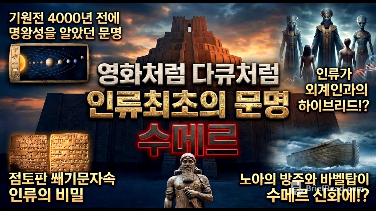 [인류최초 수메르 문명]과연 인류는 진화한것인가? 수메르 점토판 쐐기문자속 비밀여행! 기원전 4000년 메소포타미아 문명을 보다! 대홍수,바벨탑이 수메르 신화속에? 종교의 모태!