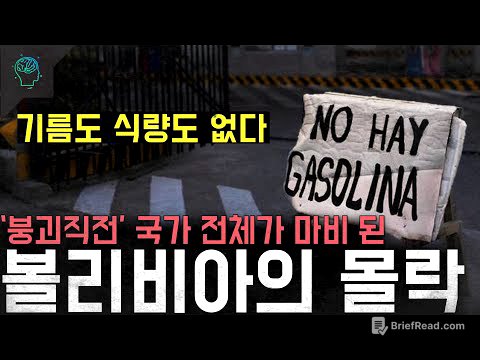 '붕괴직전' 기름도 식량도 없다 갈등으로 행정 경제 모든 게 마비된 '볼리비아의 몰락'