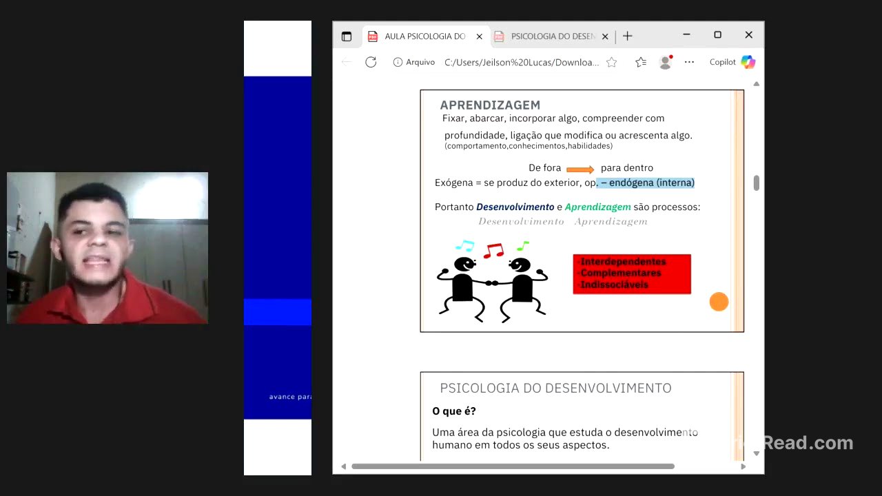 1º. ENCONTRO - Psicologia do Desenvolvimento – Prof. Jeilson | 07/10/2025