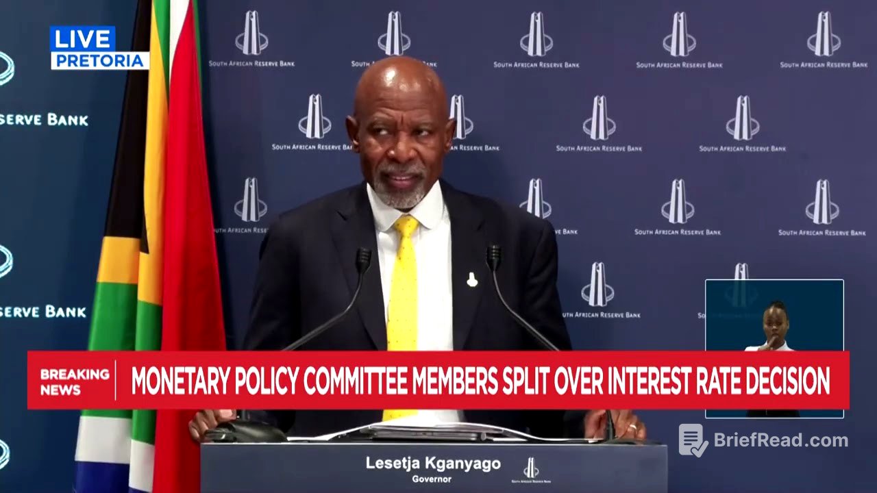 Kganyago keeps rates on hold at 6.75% (full speech)