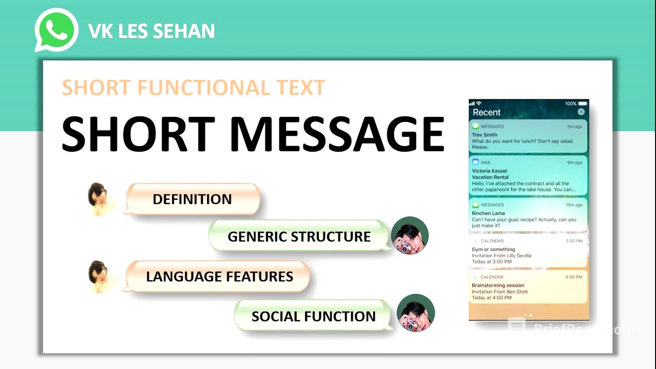 SHORT FUNCTIONAL TEXT - SHORT MESSAGE (LENGKAP)