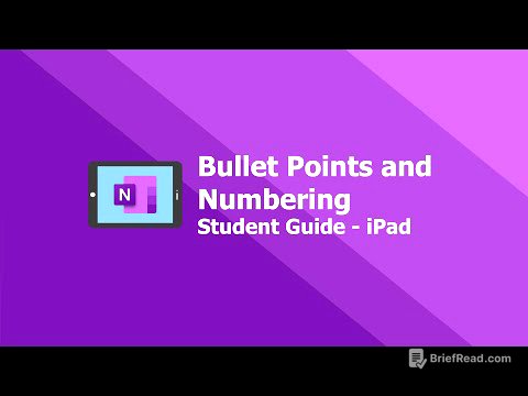 Class Notebook for Students - Bullet Points and Numbering on Apple iPad