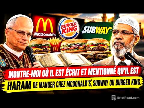POPE XIV POSE UNE QUESTION CHOC : EST-IL HARAM DE MANGER CHEZ MCDONALD’S, SUBWAY ET BURGER KING ?