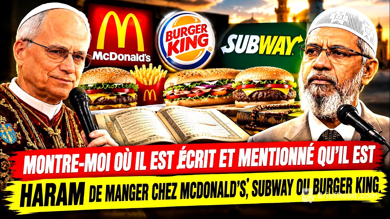 POPE XIV POSE UNE QUESTION CHOC : EST-IL HARAM DE MANGER CHEZ MCDONALD’S, SUBWAY ET BURGER KING ?