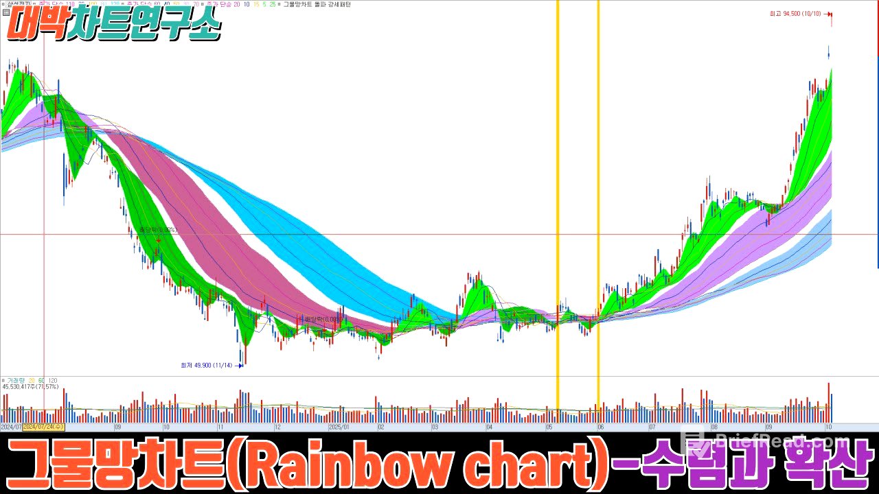 그물망차트(Rainbow chart) - 수렴과 확산
