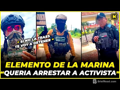 Discusión entre Activista y elemento de la MARINA por la INE
