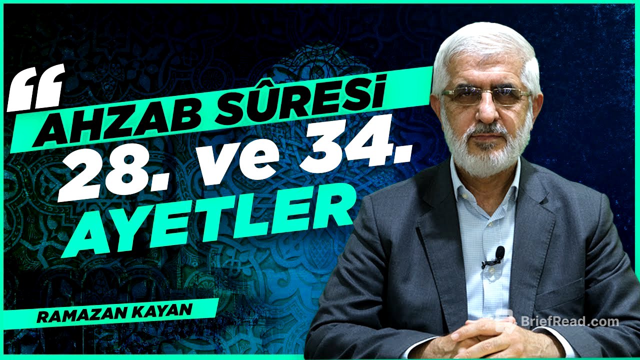 Tefsir Dersleri - Ahzab Suresi 28. - 34.. Ayetler